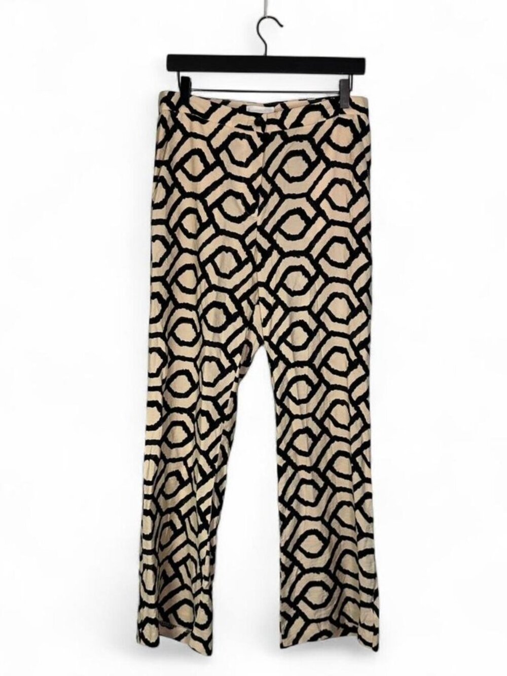 H&M Flared Geometric Patterned Trousers